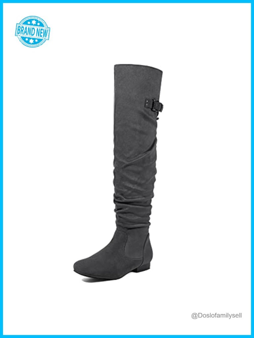 Women's Over The Knee Slouch Thigh Boots Faux Fur Lined Flat